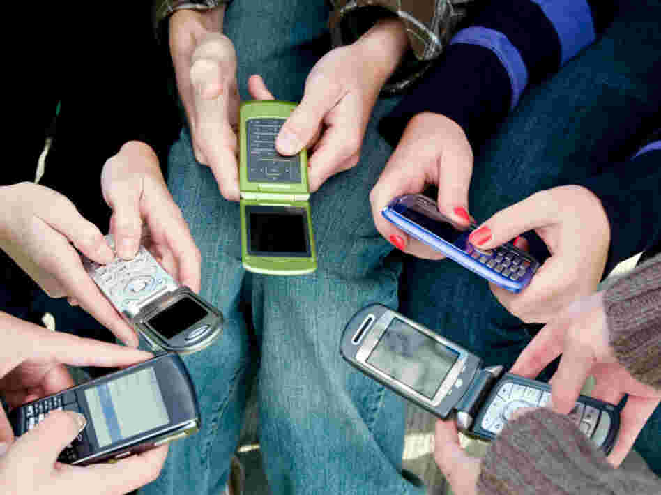 They're probably just texting their moms.