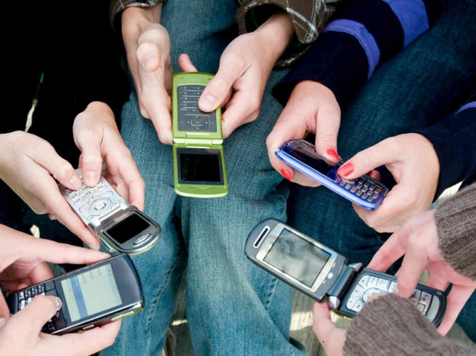 They're probably just texting their moms.