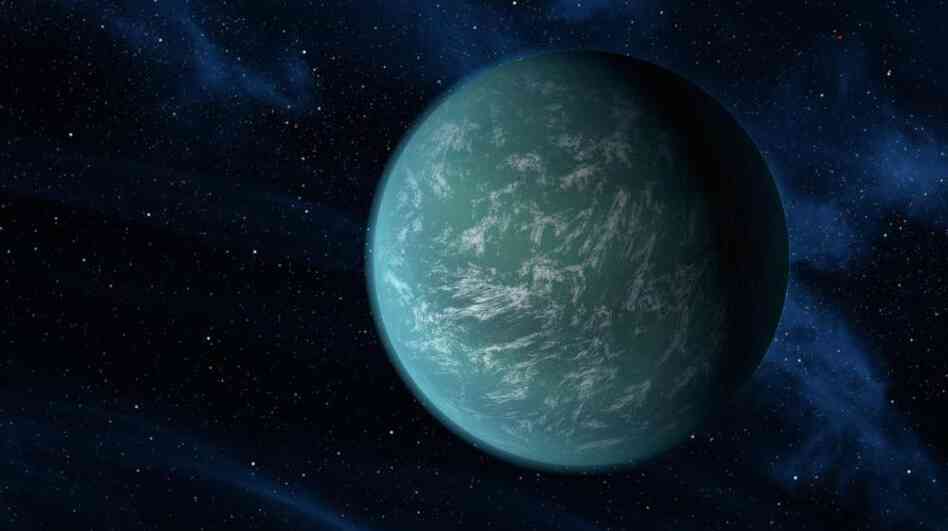 This artist's conception illustrates Kepler-22b, a planet known to comfortably circle in the habitable zone of a sun-like star. It is the first planet that NASA's Kepler mission has confirmed to orbit in a star's habitable zone — the region around a star where liquid water, a requirement for life on Earth, could persist. This artist's conception illustrates Kepler-22b, a planet known to comfortably circle in the habitable zone of a sun-like star. It is the first planet that NASA's Kepler mission has confirmed to orbit in a star's habitable zone — the region around a star where liquid water, a requirement for life on Earth, could persist.