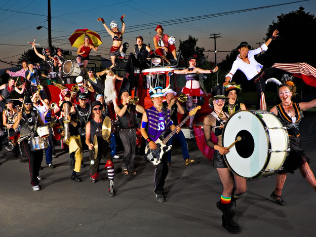 "Rose City Strut" is a funky, alluring collaboration between MarchFourth Marching Band (pictured) and the Preservation Hall Jazz Band.