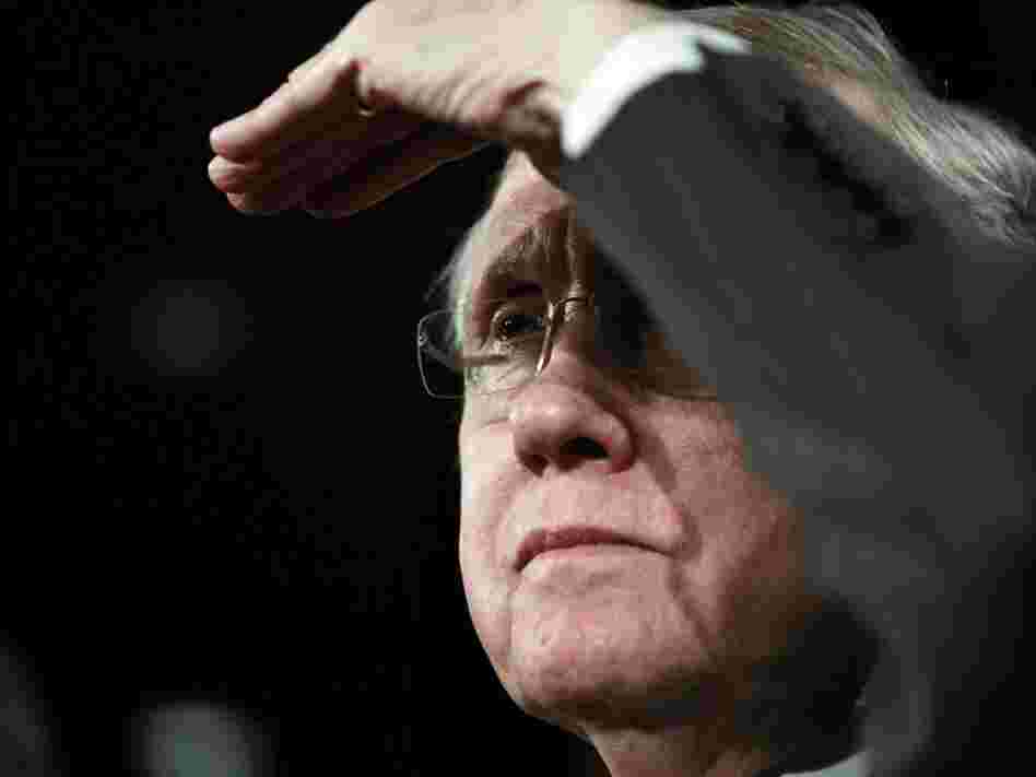 Senate Majority Leader Harry Reid, (D-NV) during a news conference on a payroll tax cut compromise.