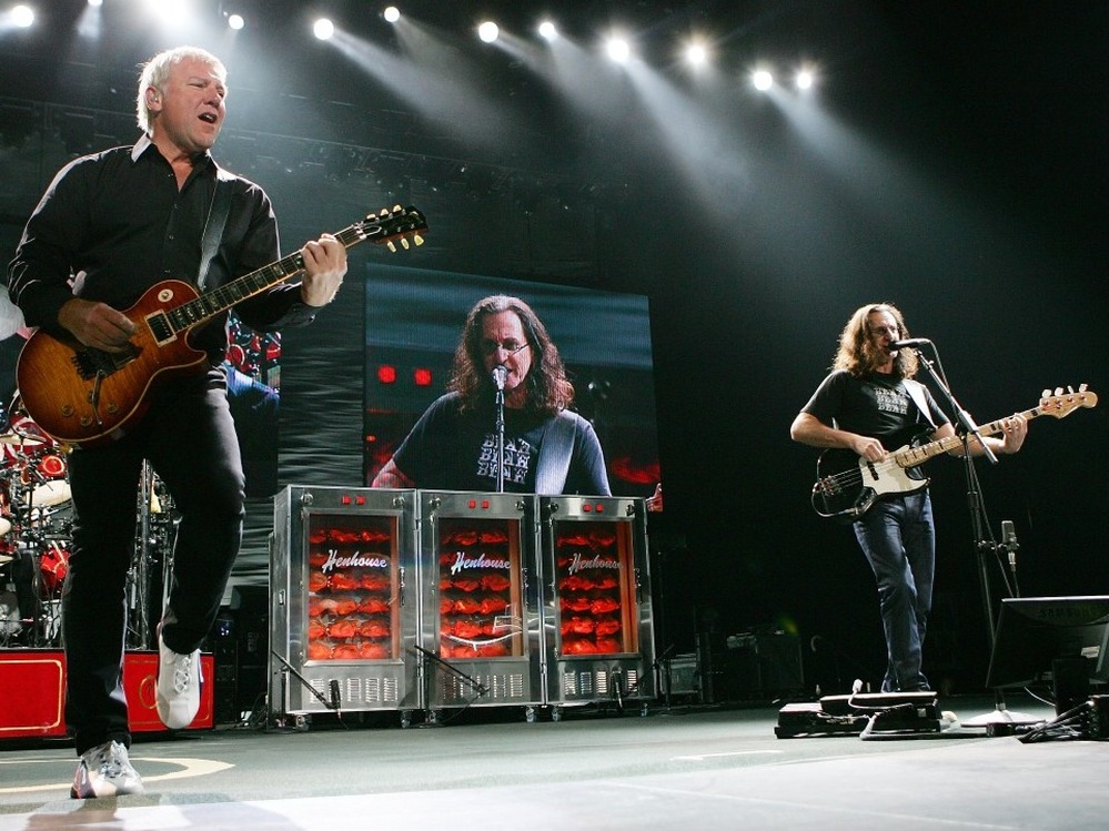 Rush guitarist Alex Lifeson (left) and singer/bassist Geddy Lee. 