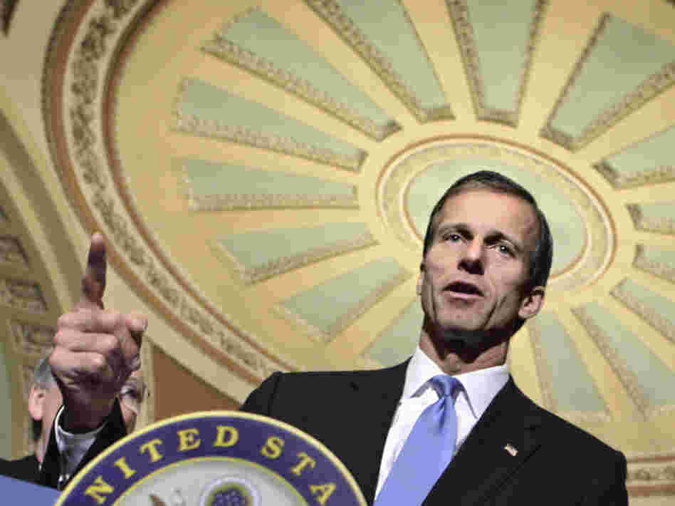 Republican Sen. John Thune of South Dakota says the "millionaires surtax" would hurt small-business owners' ability to hire new workers.
