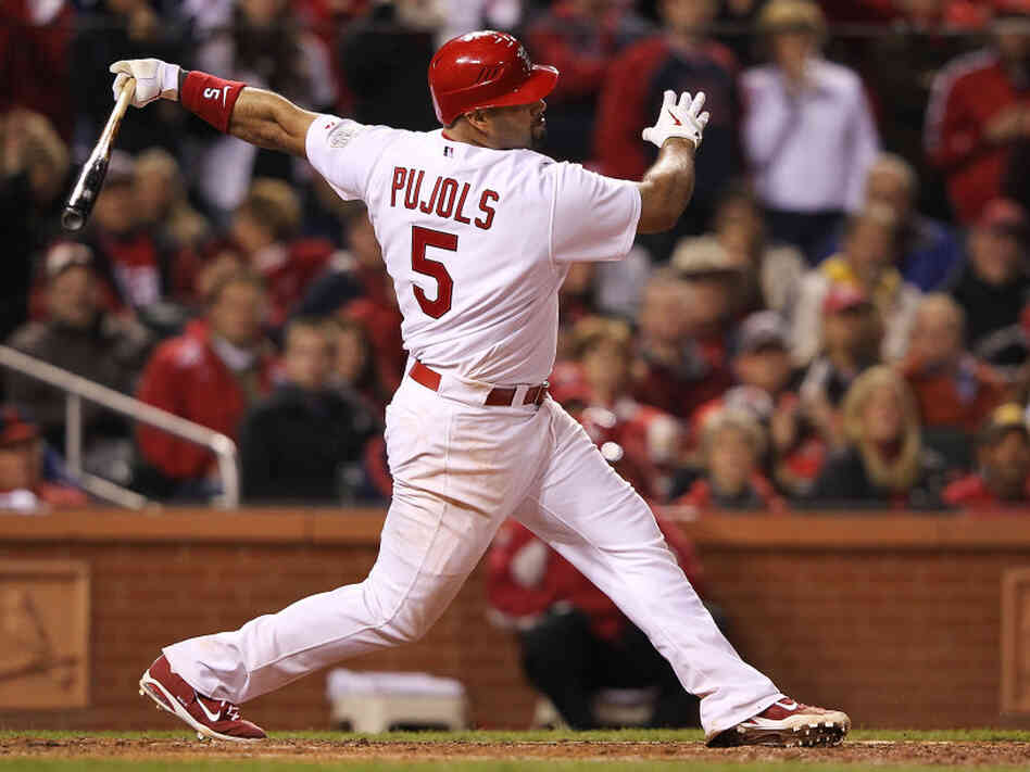 Albert Pujols, then of the St. Louis Cardinals, during the World Series in October.