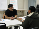 Methodist Pastor Oscar Ramos conducts English classes for Latino immigrants in New Orleans. The majority of the immigrants say they arrived after Katrina to work in construction and intend to stay. Methodist Pastor Oscar Ramos conducts English classes for Latino immigrants in New Orleans. The majority of the immigrants say they arrived after Katrina to work in construction and intend to stay.