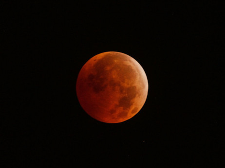 The reddish hue during the December 2010 total lunar eclipse. The reddish hue during the December 2010 total lunar eclipse.