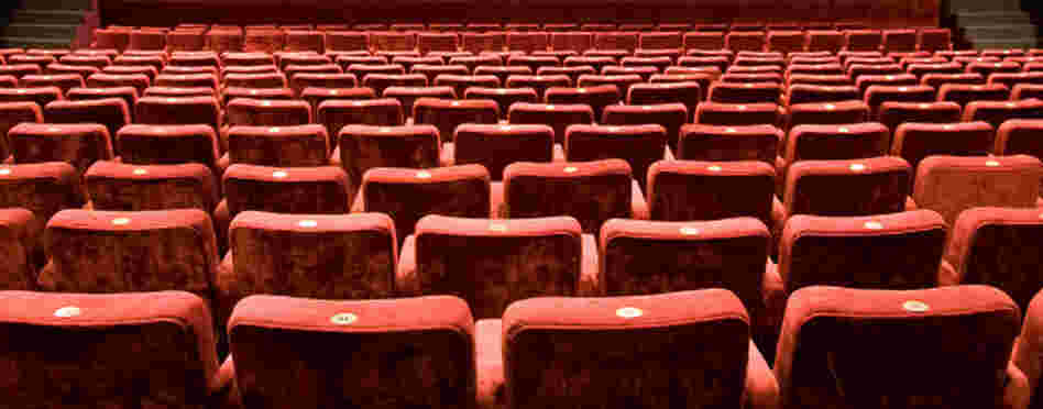 Empty theater seats. Empty theater seats.