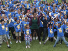 First lady Michelle Obama kicks off jumping jack world record attempt at the White House on Oct. 11, 2011. First lady Michelle Obama kicks off jumping jack world record attempt at the White House on Oct. 11, 2011.