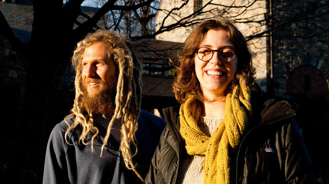  Steven "Shepsi" Eaton and Liz Moran are expecting a baby and say they hope to start their own farm soon. "[Farming] isn't to make a living," Moran says. "It's to create a certain lifestyle for myself and for the people around me".