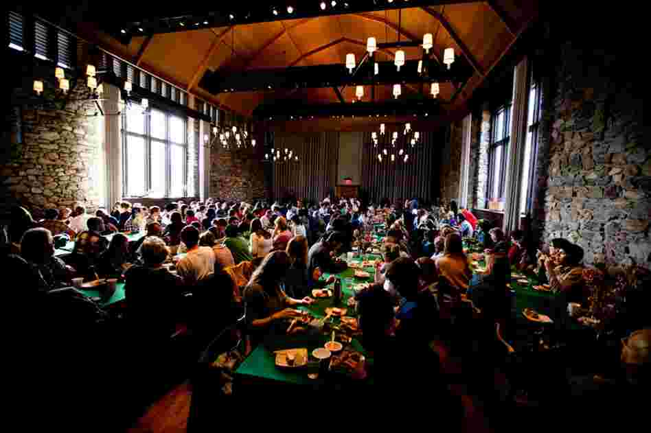 Conference attendees gather for a talk on seed science. About 250 young farmers attended the conference this year.