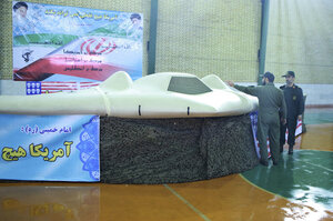 This photo released by Iran's Revolutionary Guards purports to show the U.S. RQ-170 Sentinel drone that went down earlier this month in Iran.