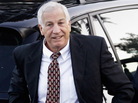 Former Penn State assistant football coach Jerry Sandusky as he arrived this morning at the Centre County (Pa.) Courthouse. Former Penn State assistant football coach Jerry Sandusky as he arrived this morning at the Centre County (Pa.) Courthouse.