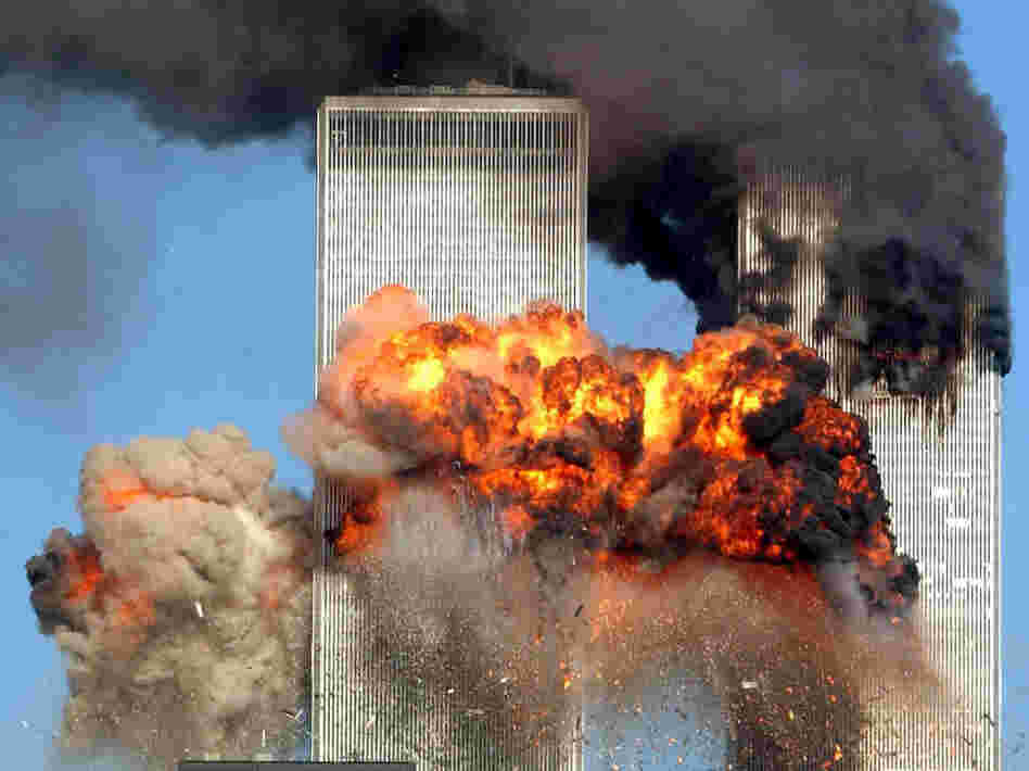 Sept. 11, 2001: The twin towers at the World Trade Center in New York City.