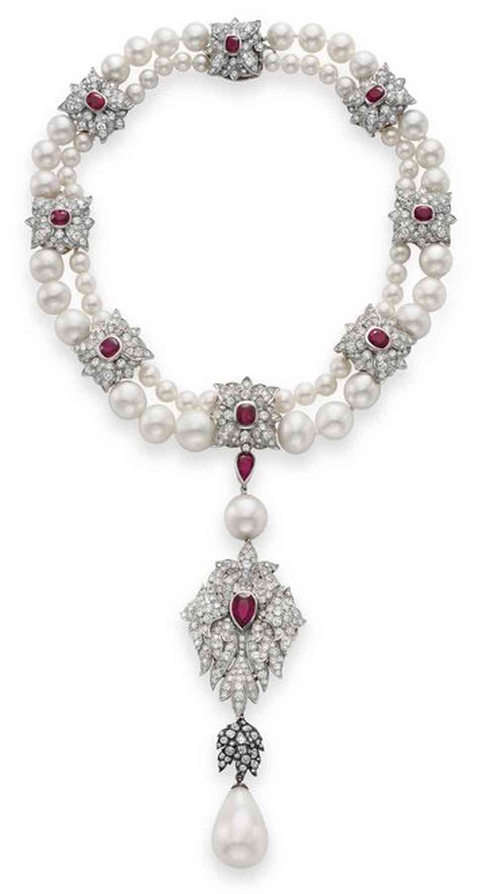 With an estimated value of $2 to $3 million, Taylor commissioned Cartier to design the mount for the famed pear-shaped pearl, La Peregrina. Another gift from Burton, the pearl was discovered in the 1500s and was once one of Spain's crown jewels.