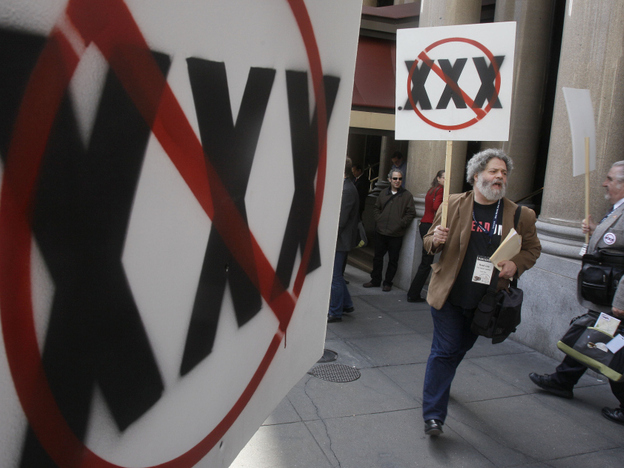 Members of the adult entertainment industry and its trade groups gathered in San Francisco in March to oppose the creation of a separate Internet address for adult entertainment websites.