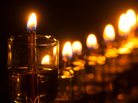 A Hanukkah menorah. A Hanukkah menorah.