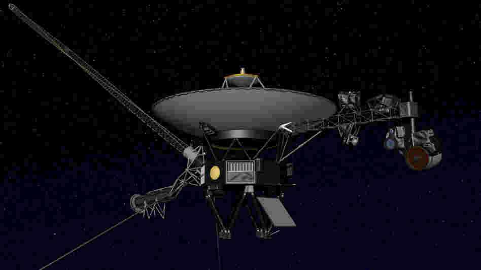Artist's concept of NASA's Voyager spacecraft. For 35 years, the probes have been beaming images and information back to Earth via a 23-watt transmitter.