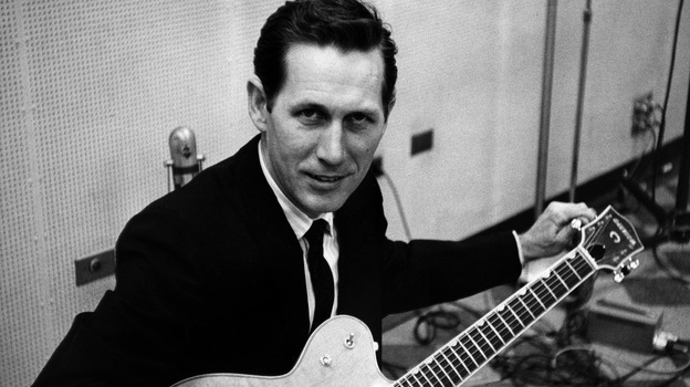 Chet Atkins at RCA's Studio B in the 1960s. (Courtesy of the Country Music Hall of Fame)
