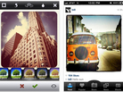 Two iPhone screengrabs shows Instagram's filter mode, left, and a shared photo on the app, right. Two iPhone screengrabs shows Instagram's filter mode, left, and a shared photo on the app, right.