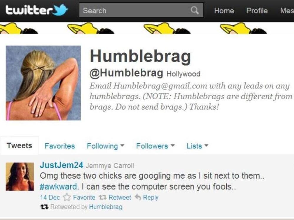 "Humble brag" is linguist Ben Zimmer's personal favorite for 2011 Â word of the year.