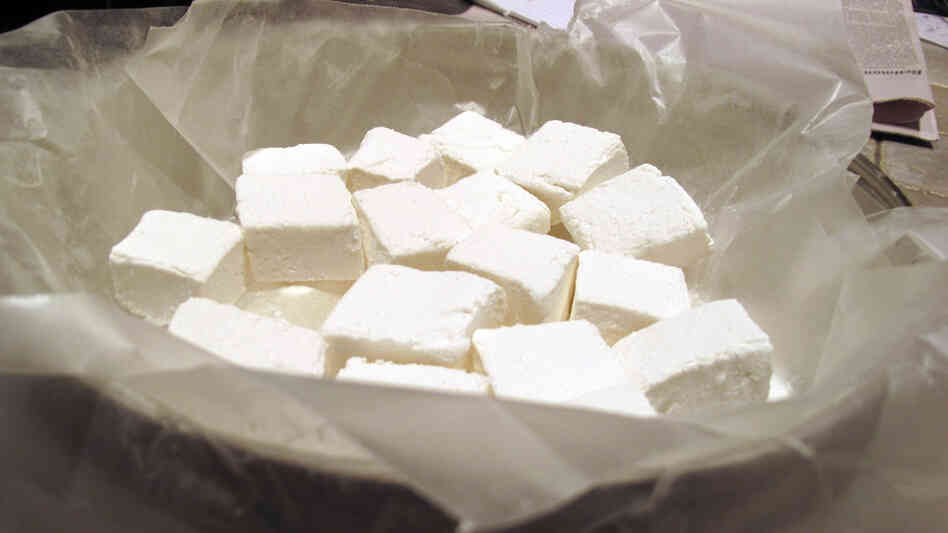 Cubed marshmallows Cubed marshmallows