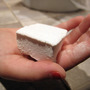 Reese says that you won't save money by making your marshmallows from scratch, but the results will be worth it. Above, a young taste-tester holds a homemade marshmallow. Reese says that you won't save money by making your marshmallows from scratch, but the results will be worth it. Above, a young taste-tester holds a homemade marshmallow.