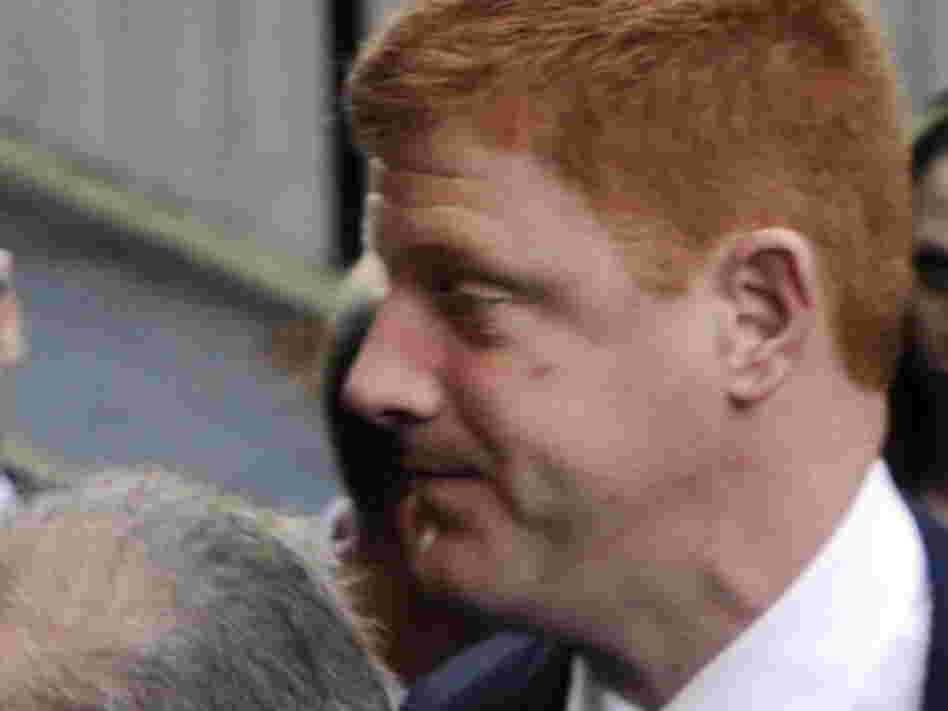 Mike McQueary as he arrived this morning at the Dauphin County Court in Harrisburg, Pa.