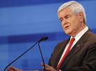 Republican presidential candidate former House Speaker Newt Gingrich speaks during a Republican presidential debate in Sioux City, Iowa, Thursday, Dec. 15, 2011. Republican presidential candidate former House Speaker Newt Gingrich speaks during a Republican presidential debate in Sioux City, Iowa, Thursday, Dec. 15, 2011.