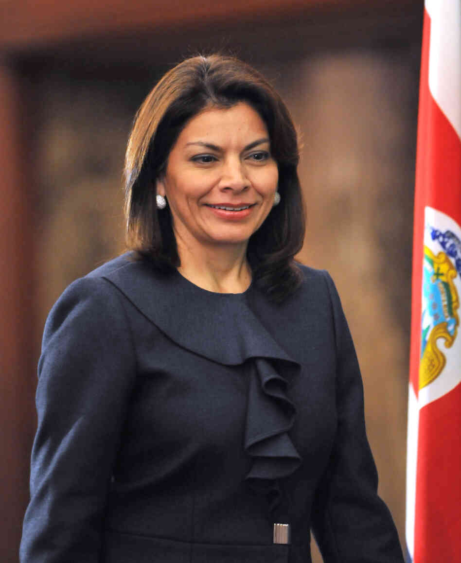 Costa Rican President Laura Chinchilla, seen in Tokyo in December, says drug cartels are a greater threat to Costa Rica than  the region's conflicts during the Cold War.