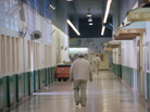 In California, prison inmates who have committed serious crimes and have been diagnosed with a major mental illness can be forced to serve their parole in a state hospital. At Atascadero State Hospital, shown above in this 1999 photo, there are more than 600 such patients. "As a group," says the hospital's director, "the mentally disordered offenders are the most aggressive." In California, prison inmates who have committed serious crimes and have been diagnosed with a major mental illness can be forced to serve their parole in a state hospital. At Atascadero State Hospital, shown above in this 1999 photo, there are more than 600 such patients. "As a group," says the hospital's director, "the mentally disordered offenders are the most aggressive."
