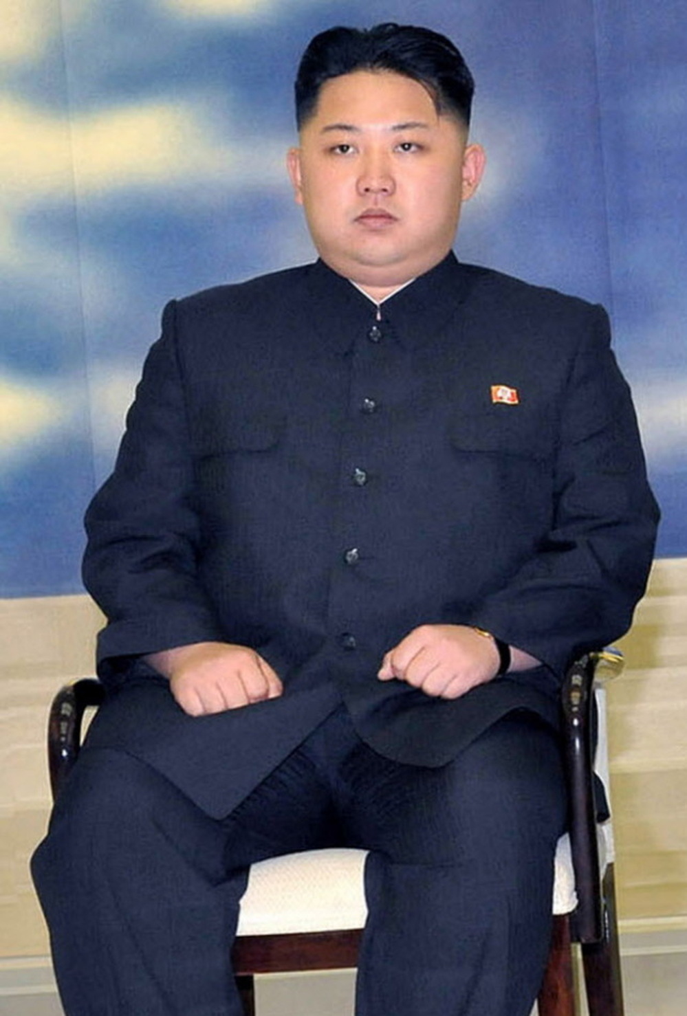 North Korea's official Korean Central News Agency distributed this photo of Kim Jong Un on Sept. 23.