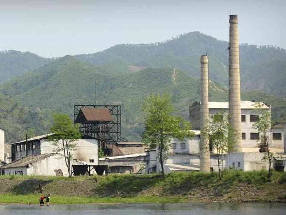 An idle North Korean factory, seen from the Chinese border. An idle North Korean factory, seen from the Chinese border.
