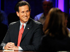Former U.S. Sen. Rick Santorum listens during a presidential debate Oct. 11 at Dartmouth College in Hanover, N.H. Former U.S. Sen. Rick Santorum listens during a presidential debate Oct. 11 at Dartmouth College in Hanover, N.H.