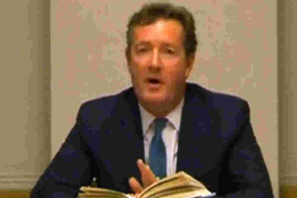 Former Daily Mirror and News of the World editor Piers Morgan gives evidence to the Leveson Inquiry in London.