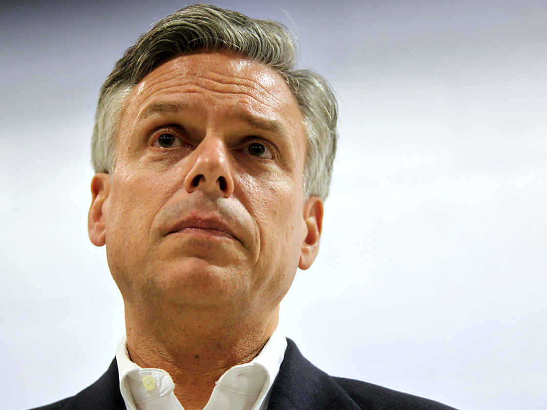 GOP hopeful Jon Huntsman speaks in Milford, N.H., on Dec. 8.