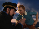 Captain Haddock (Andy Serkis, left) and Tintin (Jamie Bell) chase fortune and treasure in The Adventures of Tintin. Captain Haddock (Andy Serkis, left) and Tintin (Jamie Bell) chase fortune and treasure in The Adventures of Tintin.