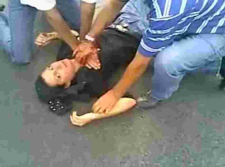 Neda Agha-Soltan lying on the ground after being shot in Tehran in 2009. Neda Agha-Soltan lying on the ground after being shot in Tehran in 2009.