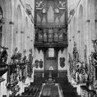 The interior of the renowned Marienkirche church, where Johann Sebastian Bach's Christmas Oratorio is traditionally performed. The interior of the renowned Marienkirche church, where Johann Sebastian Bach's Christmas Oratorio is traditionally performed.