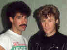 John Oates (left) and Daryl Hall (right) of pop duo Hall & Oates, seen here in 1987. These days, they're available on your phone.