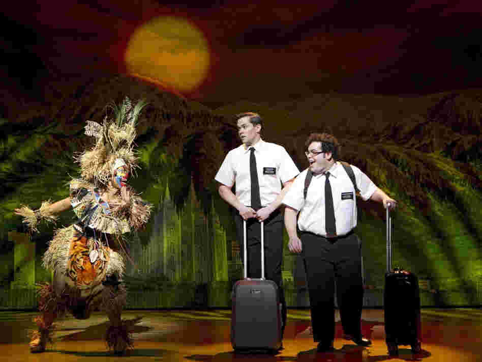 Rema Webb, Andrew Rannells and Josh Gad star in The Book of Mormon, a musical created by South Park's Trey Parker and Matt Stone.