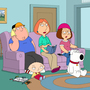 Family Guy has received three Primetime Emmy Awards. The series, set in Quahog RI, stars the Griffin family and their pet dog Brian.