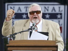 July 23, 2011: Sportswriter Bill Conlin speaking at the National Baseball Hall of Fame. July 23, 2011: Sportswriter Bill Conlin speaking at the National Baseball Hall of Fame.