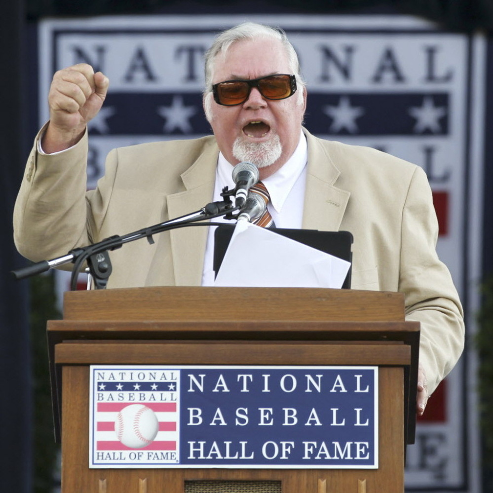 July 23, 2011: Sportswriter Bill Conlin speaking at the National Baseball Hall of Fame.