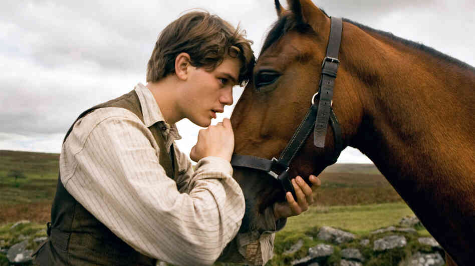 Albert (Jeremy Irvine) enlists in the service during World War I after his beloved horse, Joey, is sold in War Horse. Albert (Jeremy Irvine) enlists in the service during World War I after his beloved horse, Joey, is sold in War Horse.