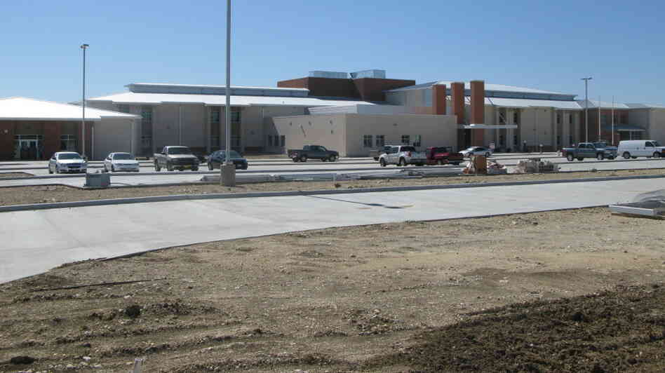 What's known as Middle School No. 8 in Leander, Texas, was supposed to help relieve overcrowding in the rapidly growing community. But after significant statewide cuts to education, the district can't afford to open the school. What's known as Middle School No. 8 in Leander, Texas, was supposed to help relieve overcrowding in the rapidly growing community. But after significant statewide cuts to education, the district can't afford to open the school.