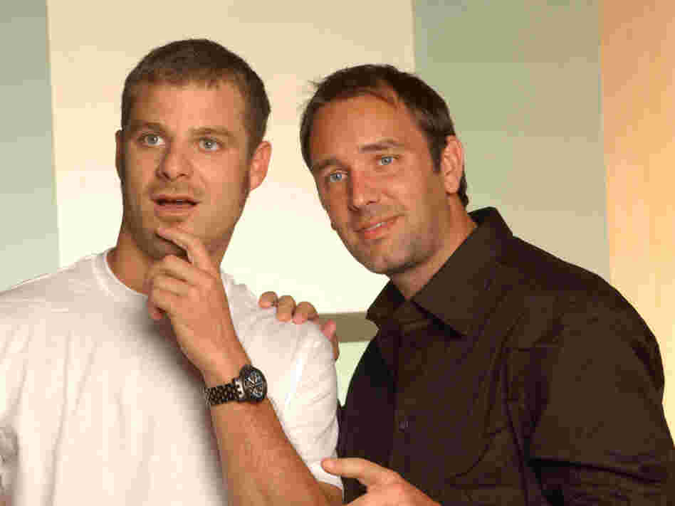 While in college, Matt Stone (left) and Trey Parker wrote and directed a black comedy called Cannibal! The Musical. A Fox executive saw the film and commissioned the duo to create an animated short, which eventually led to the creation of South Park.