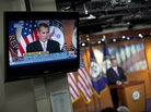 House Speaker John Boehner announces a payroll tax cut extension agreement, December 22, 2011. House Speaker John Boehner announces a payroll tax cut extension agreement, December 22, 2011.