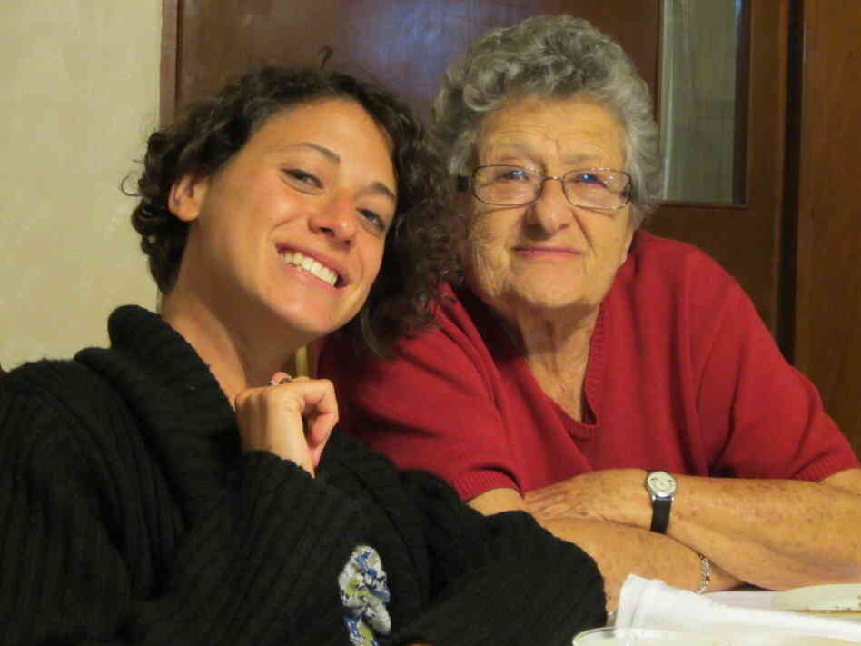 Dora Schmidt (right) was born in Poland and moved to Mexico City at age 3. She now has 16 grandchildren, including Alex (left).