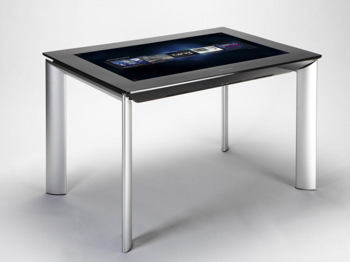 Samsung's SUR40 uses the second generation of Microsoft's Surface software — the first generation of which came out in 2007, the same year as the iPhone — to create an interactive tabletop.