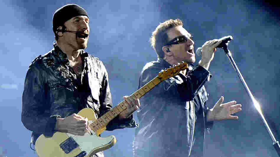 The Edge and Bono performing in June at the Oakland, Calif., stop of U2's 360˚ Tour — the most successful in history.